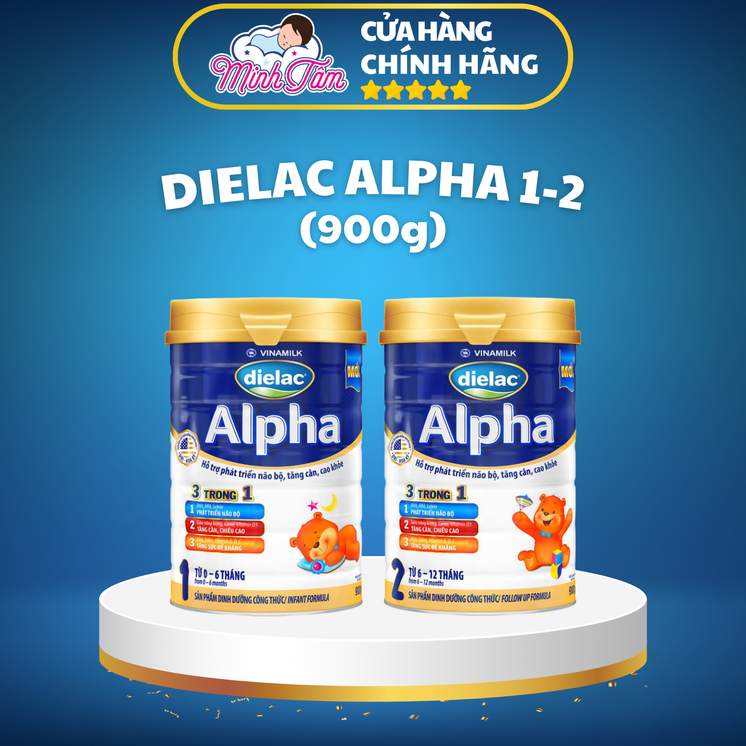Sữa bột Dielac Alpha 1 và 2 (900g)
