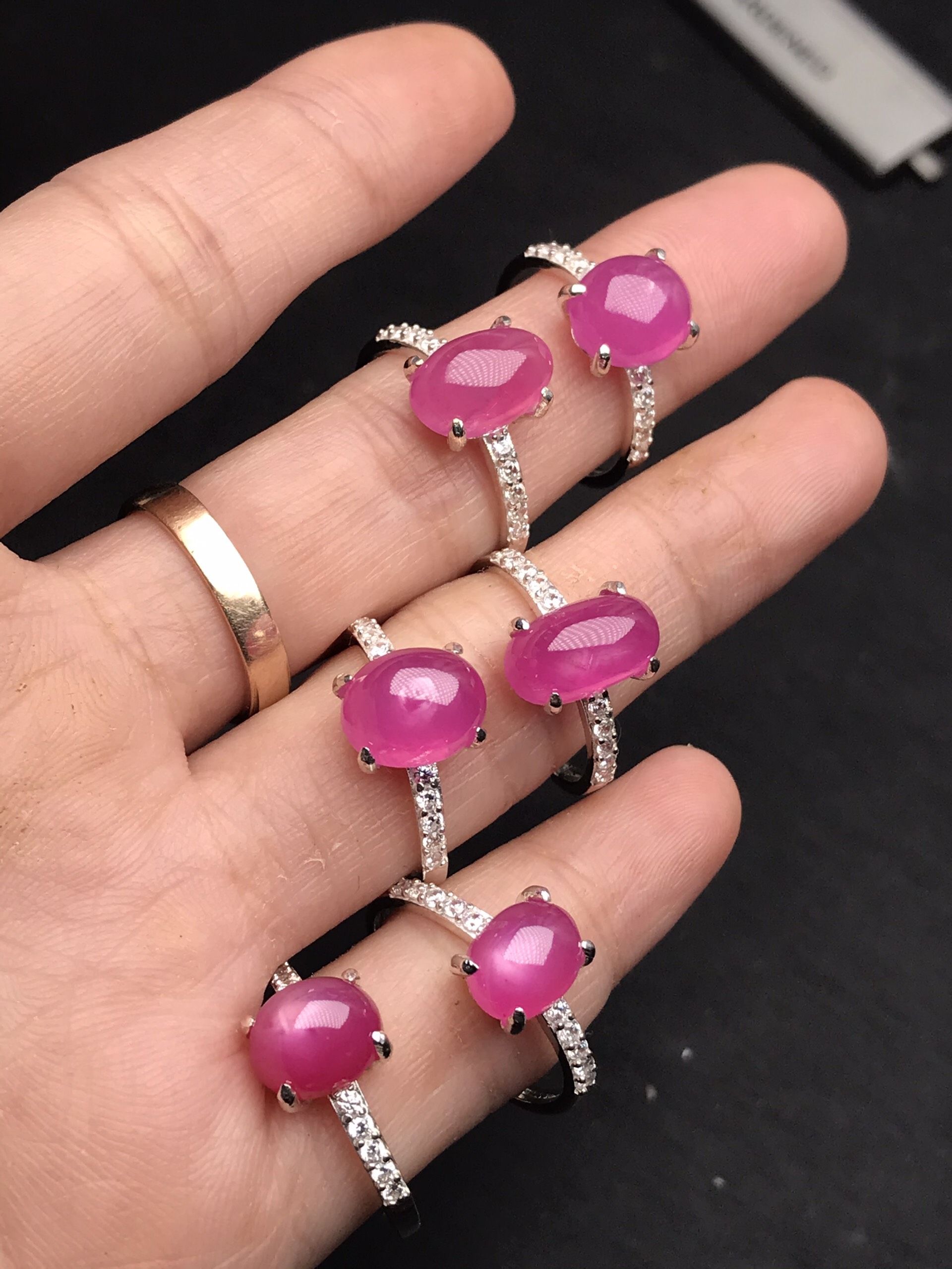 [FreeshipMAX] Nhẫn đá ruby bọc bạc nitay theo yêu cầu quý khách