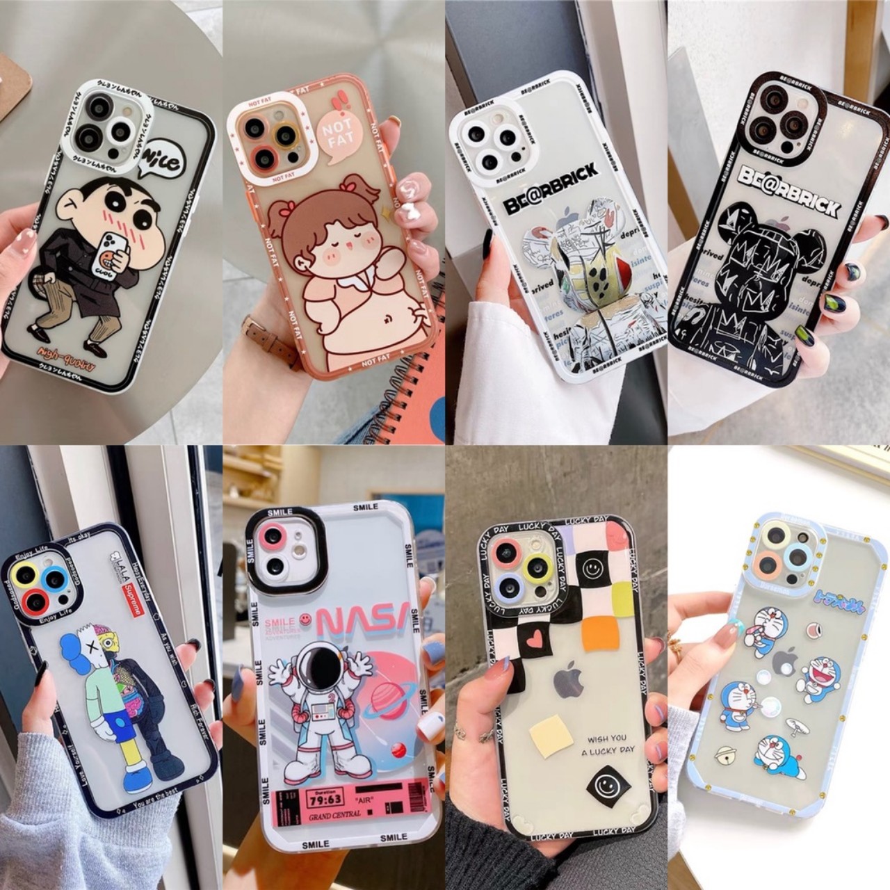 Ốp Lưng IPhone Trong Cạnh Vuông Siêu Hot (VIỀN NỔI)