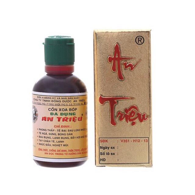 Cồn xoa bóp An Triệu ( date mới nhhất )