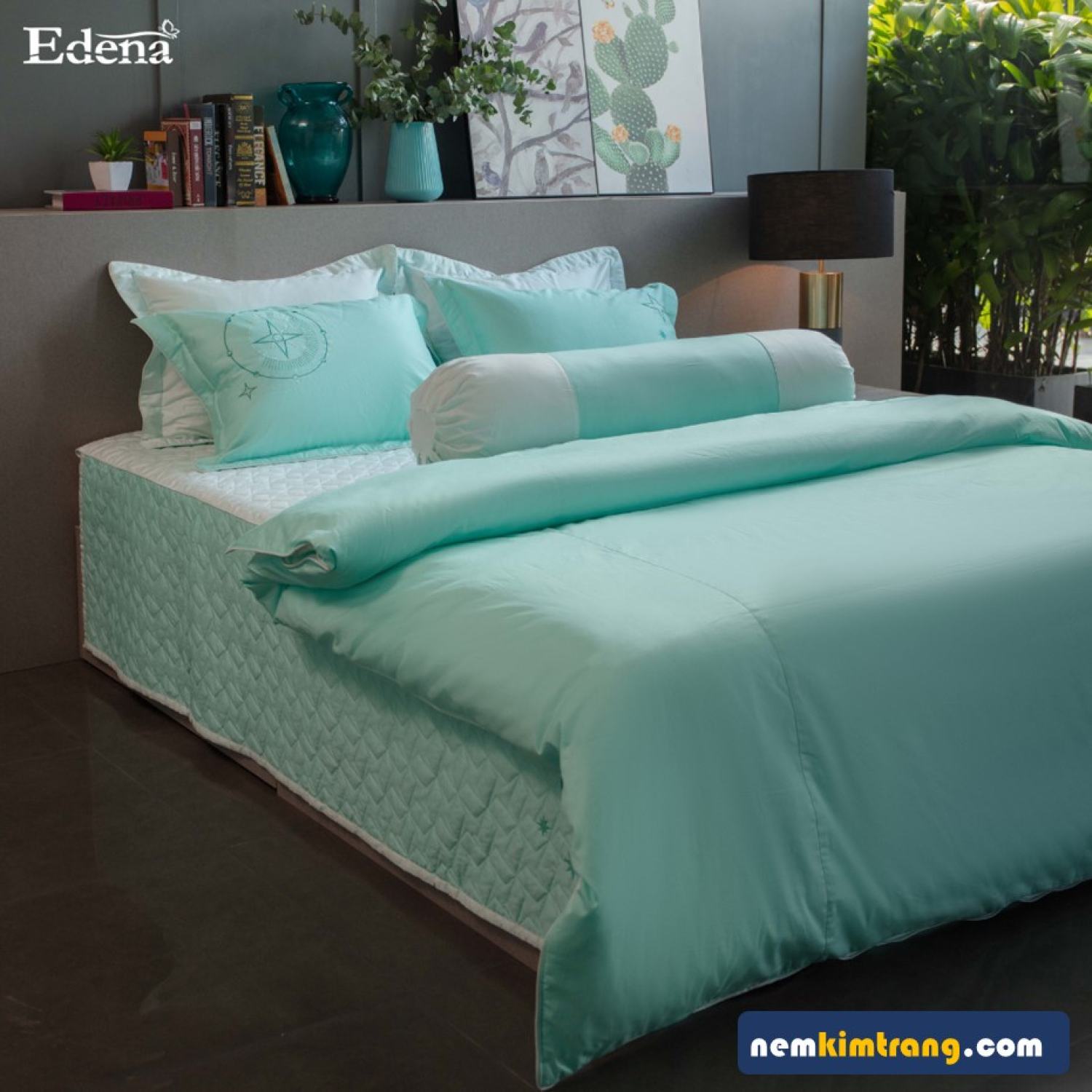 GA (Drap) Nệm Coton Solid Edena Mẫu 376 - CHÍNH HÃNG, CAO CẤP