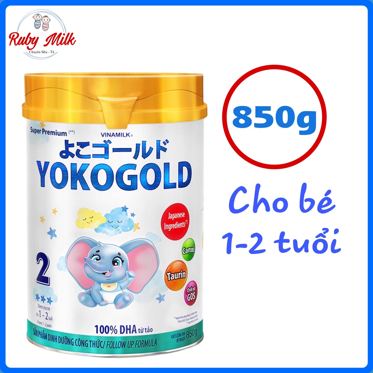 Sữa vinamilk yoko gold 2 lon 850g