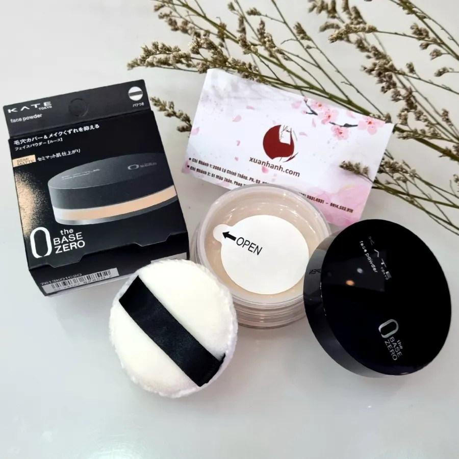 Phấn phủ bột Kanebo Kate The Base Zero Face Powder kiềm dầu, matte da, #Natural