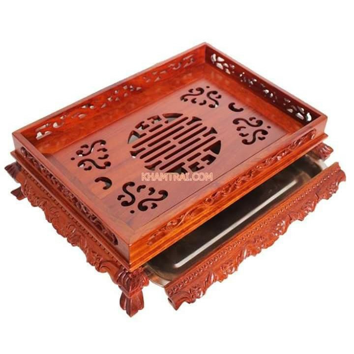 Khay trà gỗ hương chân quỳ
