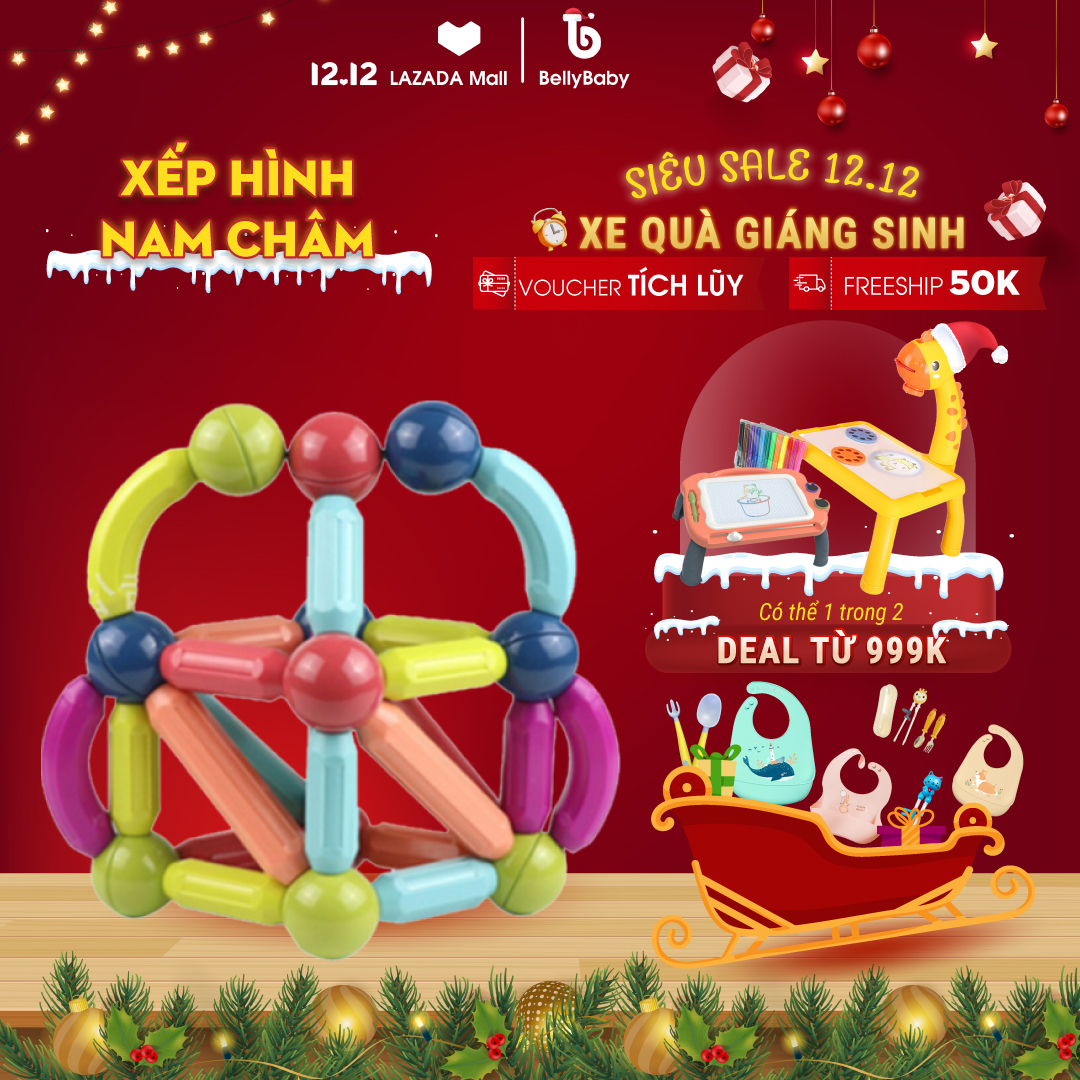 Đồ chơi xếp hình nam châm Belly Baby