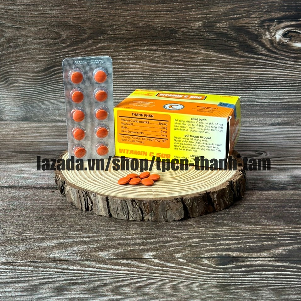 Viên uống VITAMIN C500 bổ sung vitamin c tăng cường sức đề kháng – Hộp 100 viên