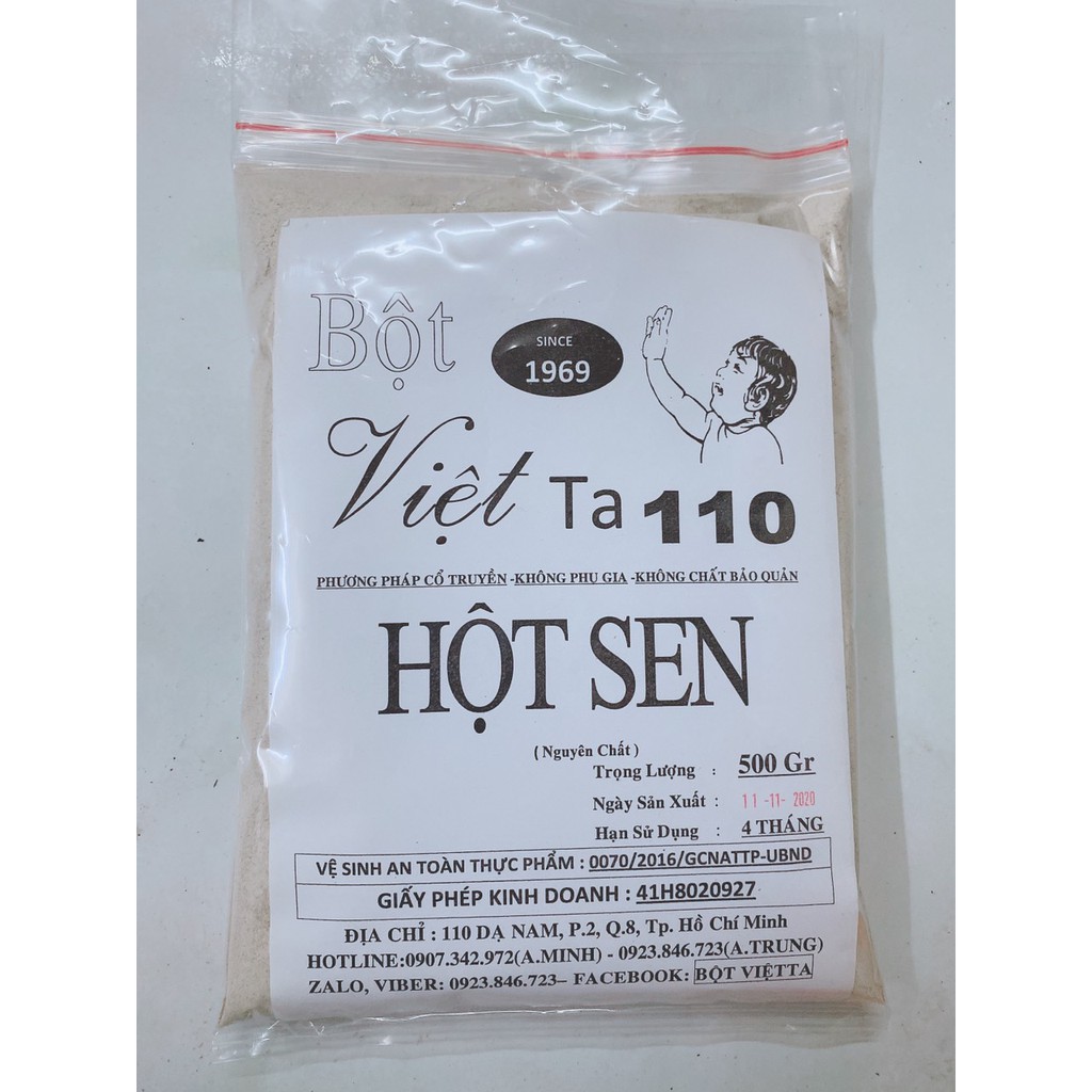 [HCM]Bột Hạt Sen Bột Việt Ta