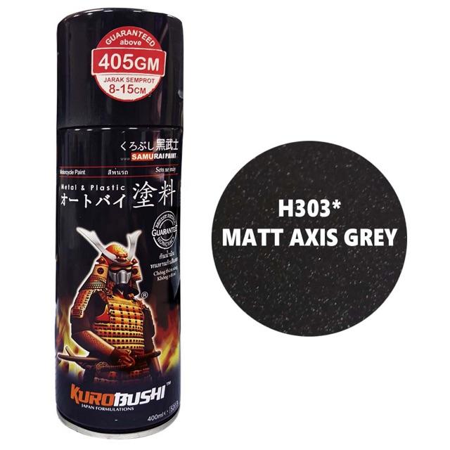 Sơn xit Samurai H303 màu xám mờ Honda  Matt Axis Grey