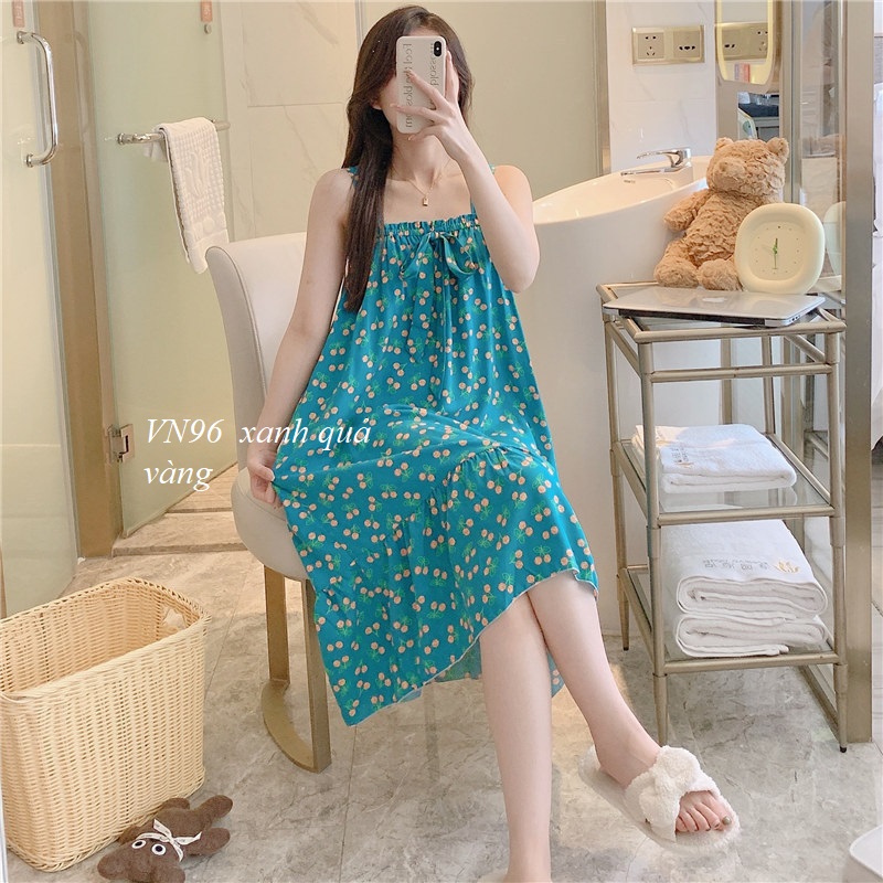 Váy Lanh Hai Dây Mặc Nhà VN96