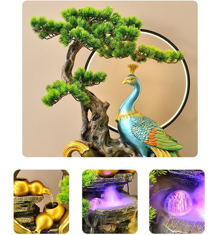 Tiểu cảnh thác nước khổng tước TC09-170CM
