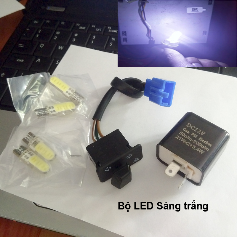 Trọn bộ công tắc nháy 4 bóng xi nhan cho xe yamaha aerox 155, nvx 155, janus