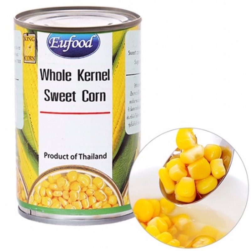 Bắp ngọt nguyên hạt Eufood 410gr