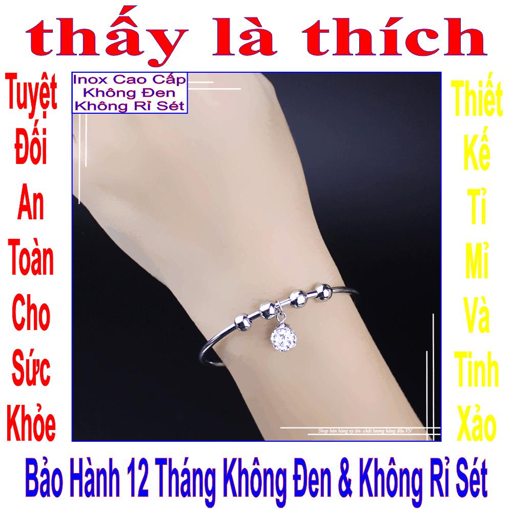 (Ensure stone grain snugly đều đẹp) bracelets women stainless steel form Open See is like style dangling left Pearl Applique Stone-DIY miniature according to the wrist-commitment 1 Đổi 1 if Hoen, rust