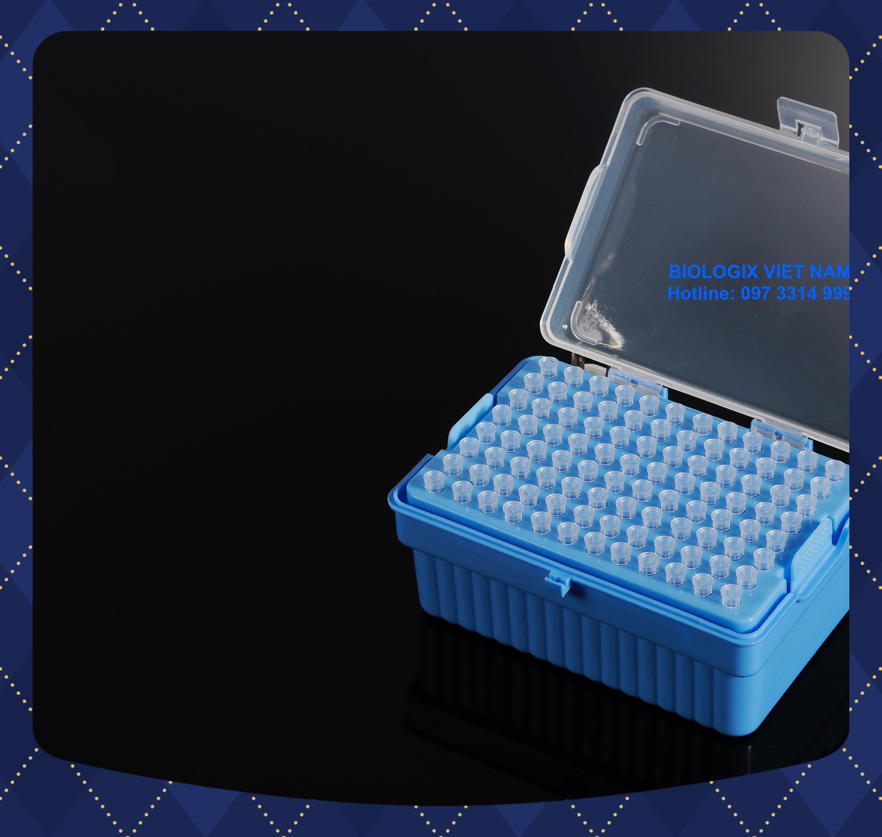 Hộp Đầu côn 10μL, hộp 96 típ, tiệt trùng, mã 21-0010, (Pipet Tips)