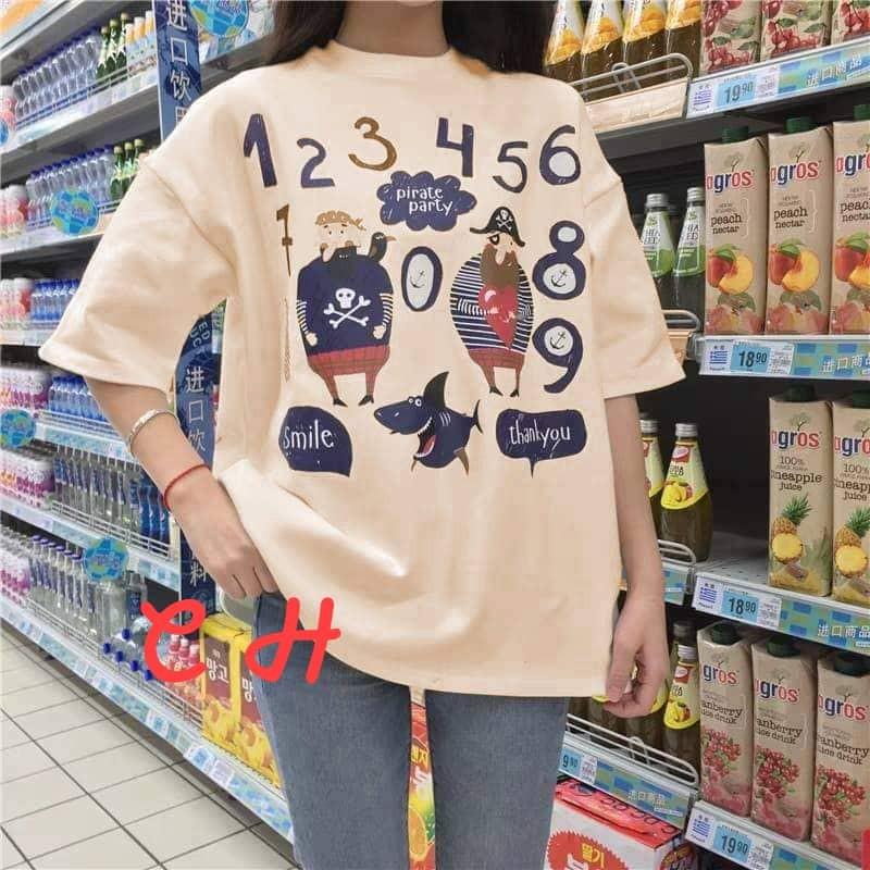 Áo phông 123456 tay lỡ CHU2301