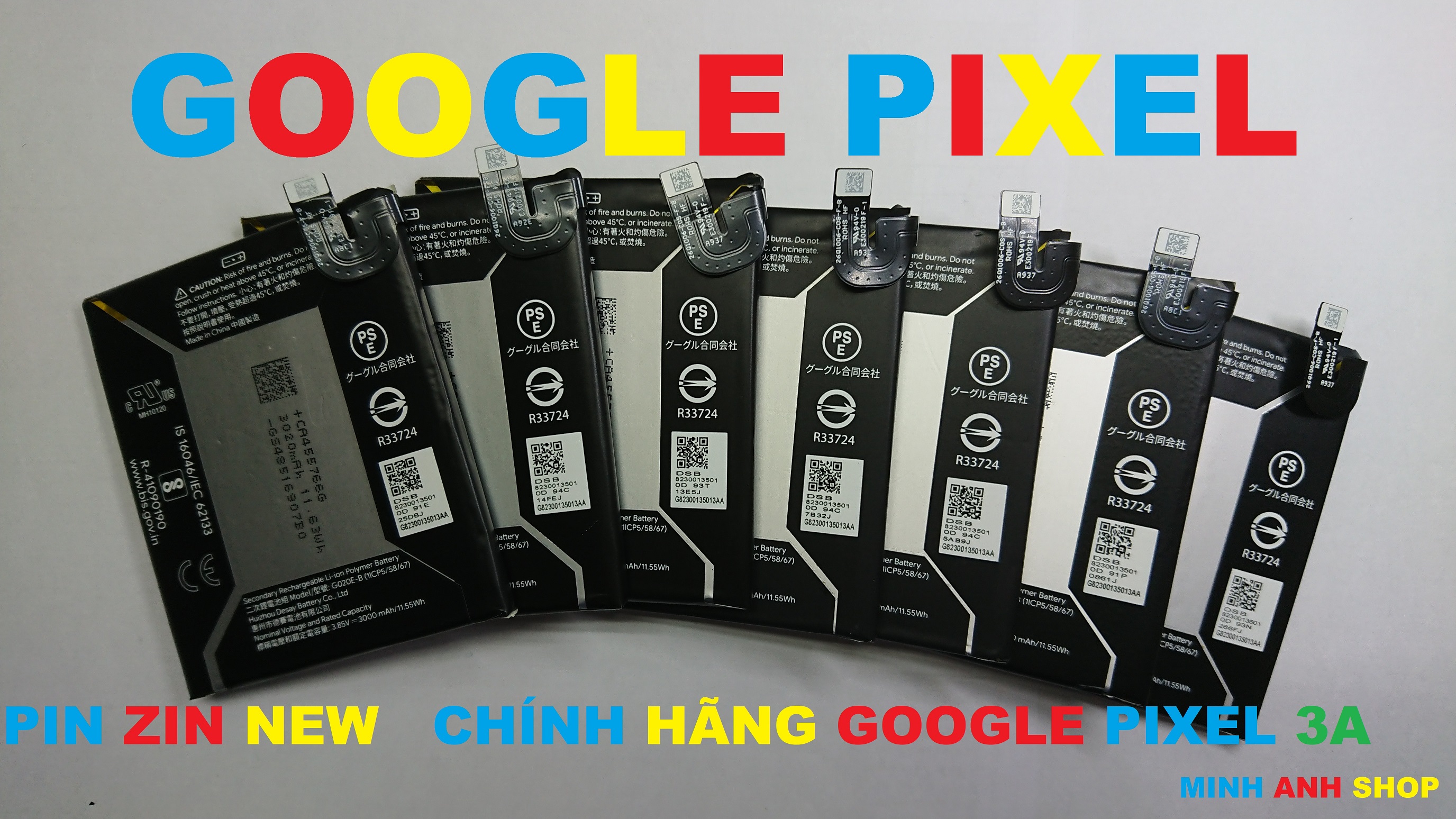 PIN ZIN NEW CHÍNH HÃNG GOOGLE PIXEL 3A