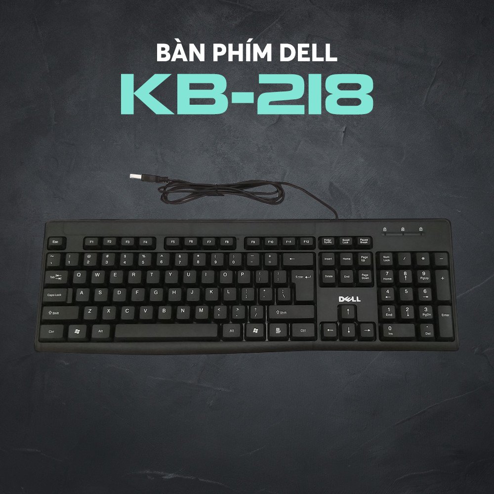 Bàn phím cơ Dell KB 218  bàn phím gaming phím nhẹ gõ không đau tay, hãng phân phối chính thức