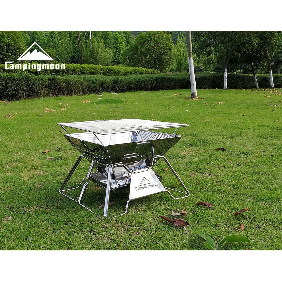 Bếp nướng than hoa dã ngoại gấp gọn campingmoon mt-2