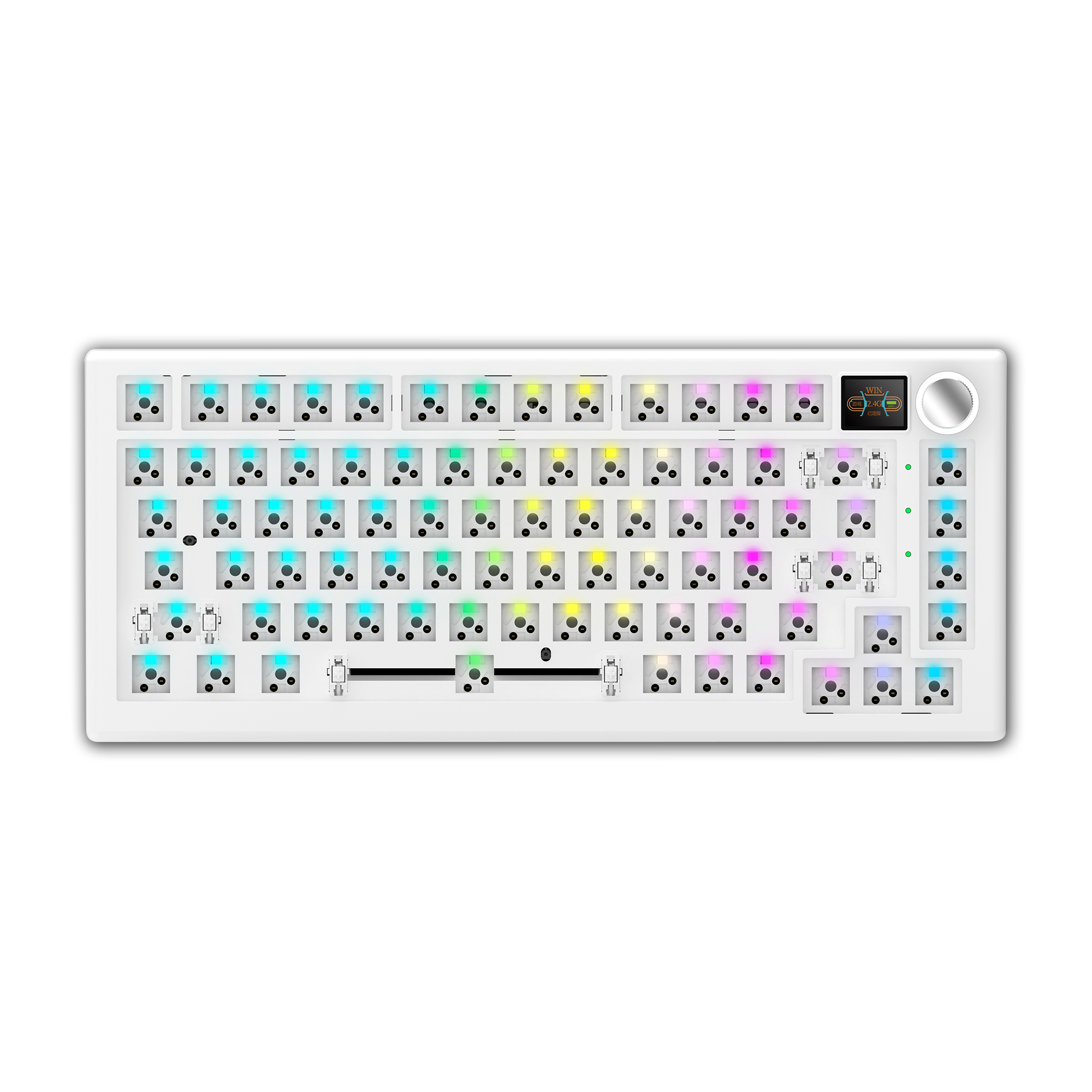 KIT Bàn phím cơ không dây XJ80 | MẠCH XUÔI | HOTSWAP Led RGB | Type C | Bluetooth 5.0 | Wireless 2.4G