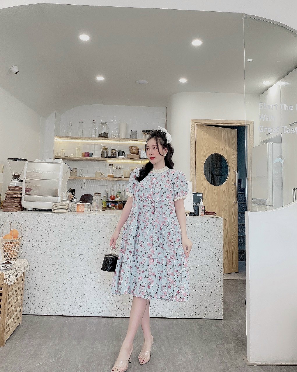 Đầm suông thanh lịch phối màu sang trọng bigsize- Váy bigsize dáng suông form rộng dưới 70kg