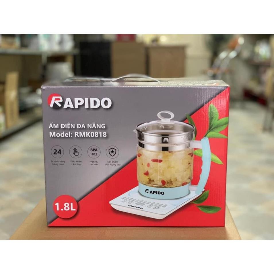 [HCM]ẤM ĐIỆN SIÊU TỐC ĐA NĂNG RAPIDO RMK0818