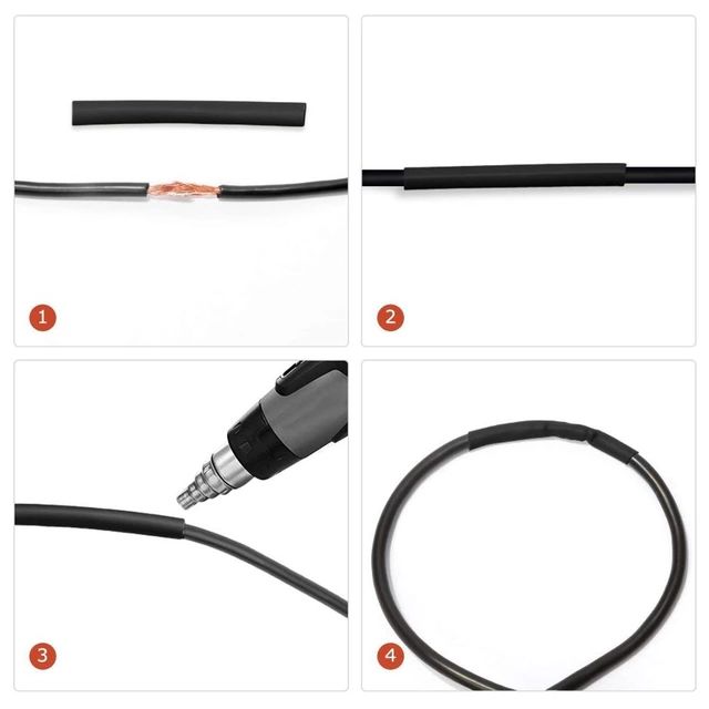 [HCM]250 Ống gen co nhiệt phi 3(đường kính 3mm) cắt sẵn 30mm.