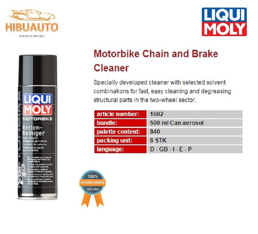 [HCM]Chai vệ sinh sên Liqui Moly Chain Cleaner 1602 (500ml)