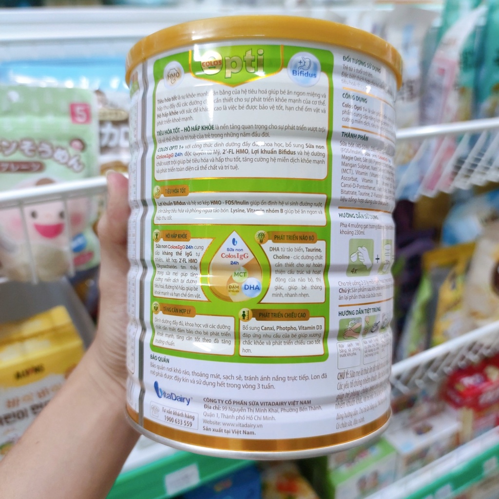 [Có mã QR] Sữa bột Colos Opti 1+ (800g)
