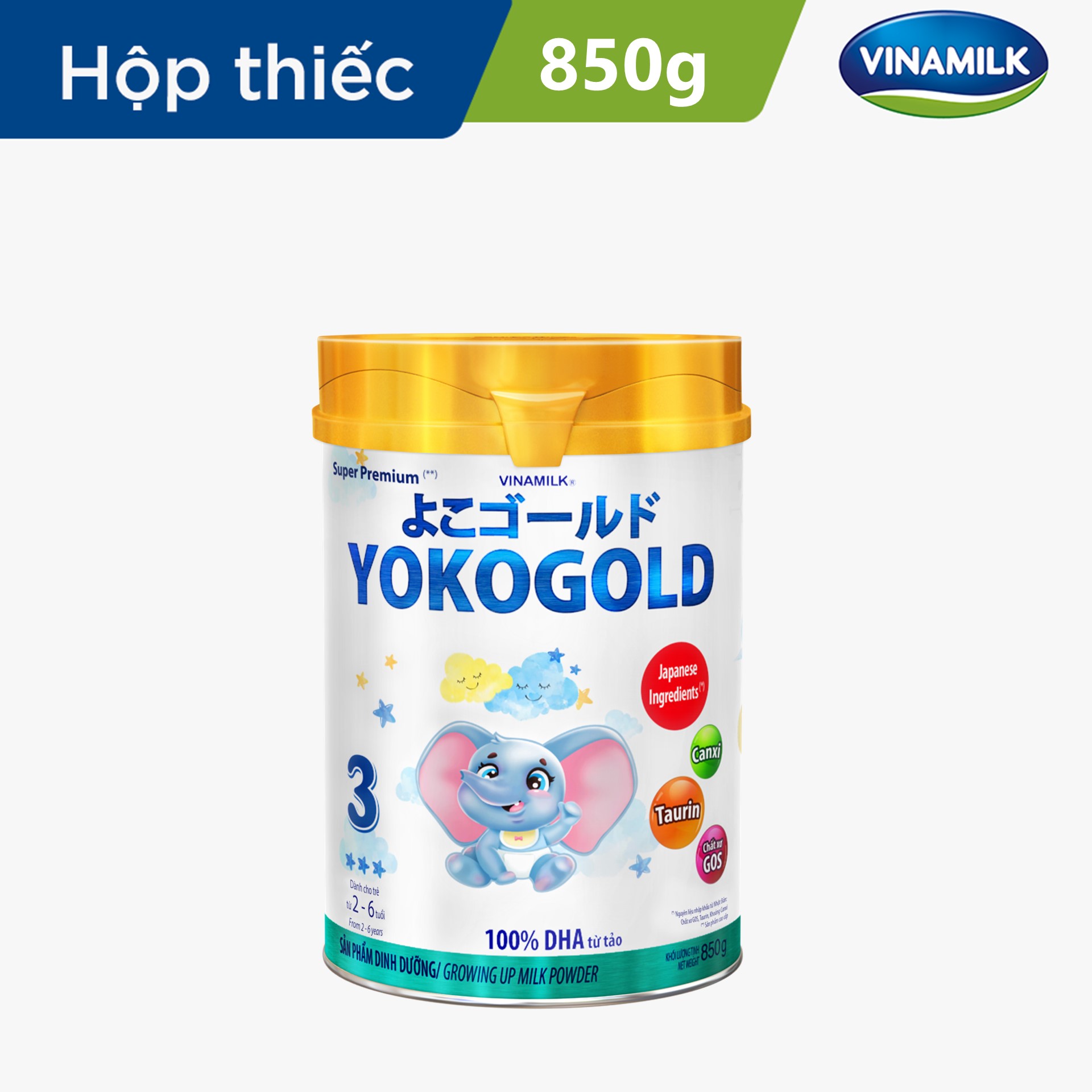 FREESHIP 0đ Toàn Quốc-Sữa bột YOKO 3 850g cho trẻ từ 2 - 6 tuổi