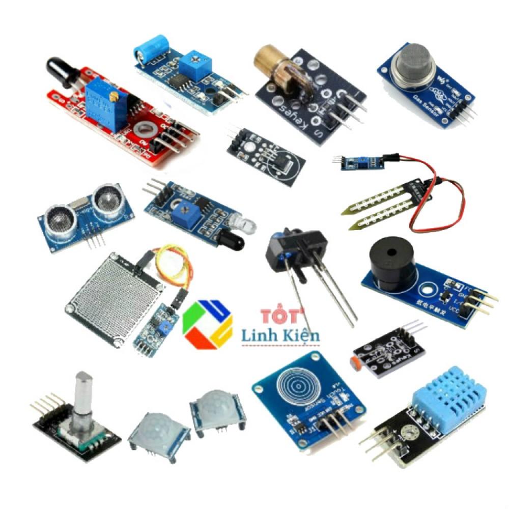 Bộ 16 module cảm biến dùng cho học tập Arduino, Raspberry
