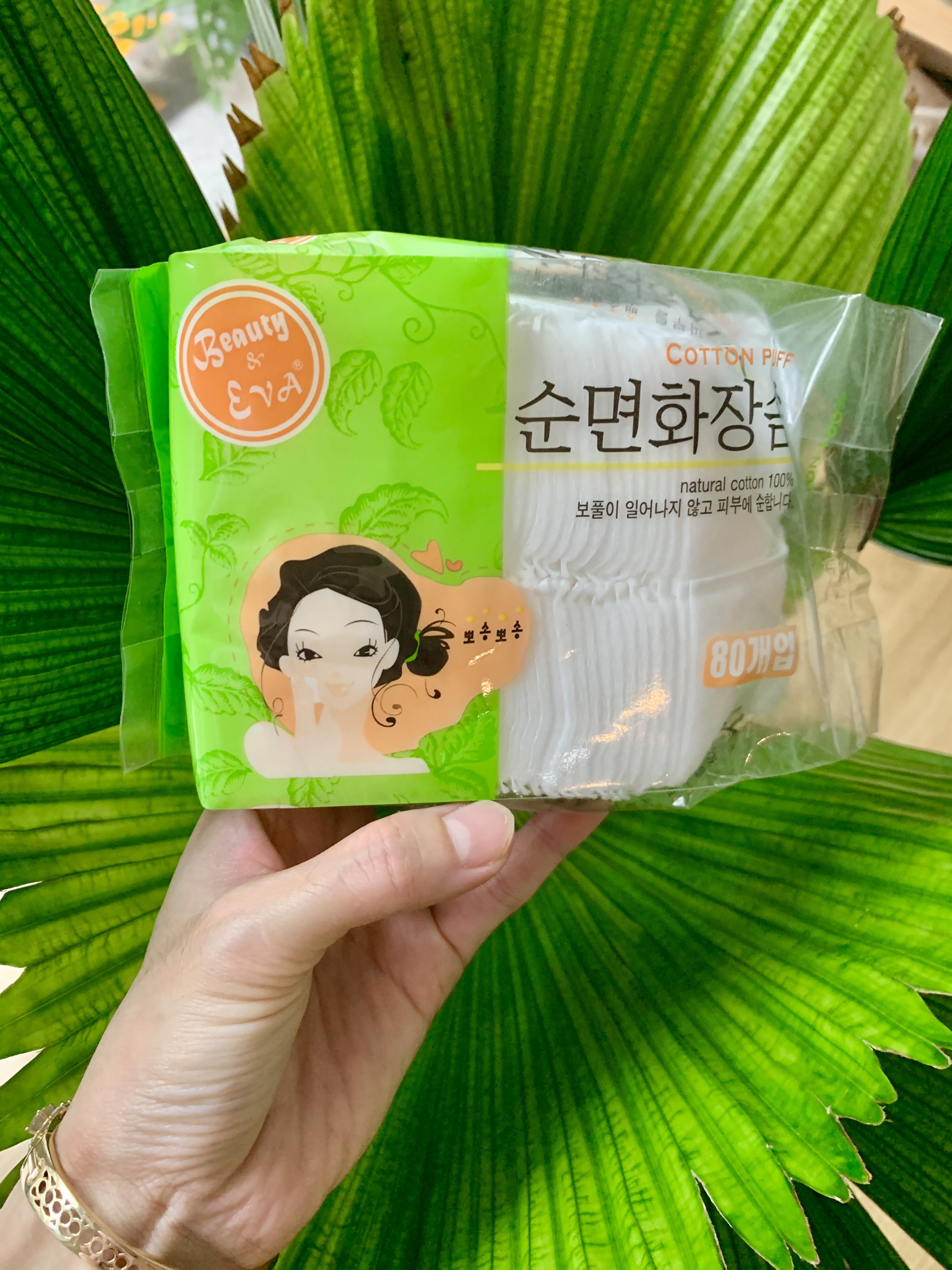BÔNG TẨY TRANG 100% COTTON HÀN QUỐC BEAUTY & EVA BỊCH 140 MIẾNG VÀ 80 MIẾNG