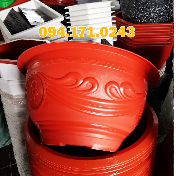 Combo 10 chậu nhựa trồng cây T48 (D = 46cm x cao 23cm)