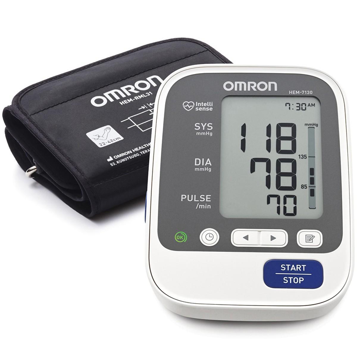 Máy đo huyếp áp bắp tay Omron HEM-7130 (Trắng)