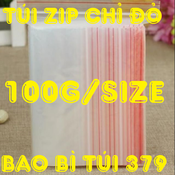 100G TÚI ZIP ĐỎ ĐỰNG THỰC PHẨM NGŨ CỐC