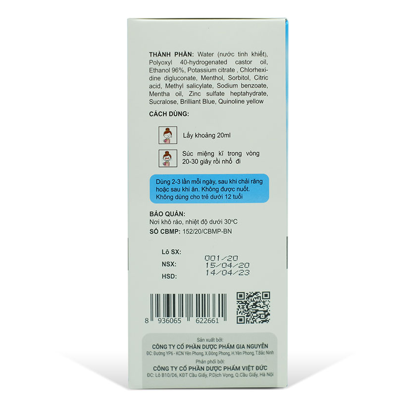 Nước súc miệng MAXXSEA [Chai 250ml] - Chlorhexidine kháng khuẩn [Medoral, maxsea, listerine, betadine, kin]