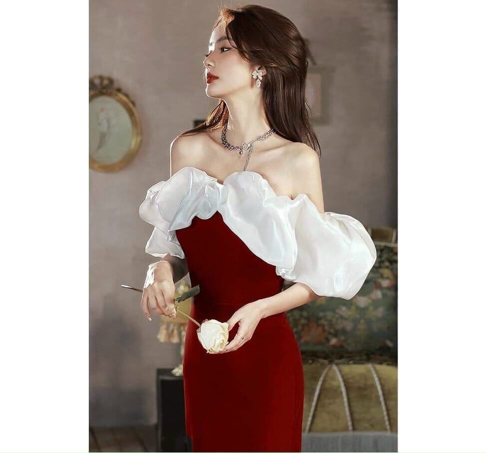 ĐẦM BODY TRỄ VAI PHỐI BÈO CÓ MÚT