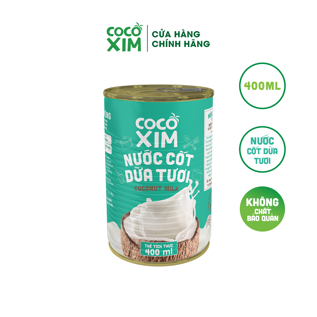 Nước cốt dừa tươi Cocoxim 400ml 12% béo