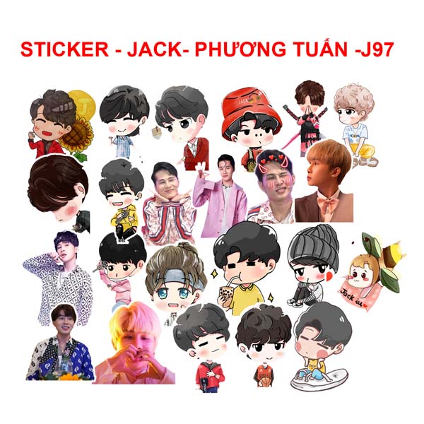 [HCM]sticker Jack-Phương Tuấn- J97(combo20-50 sticker random)
