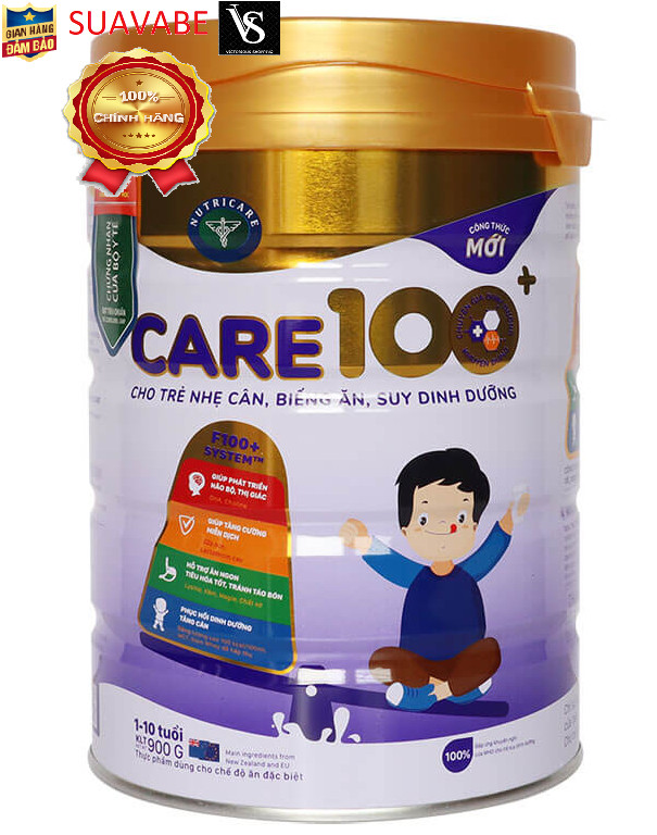 Sữa bột Nutricare Care 100 Plus 900g