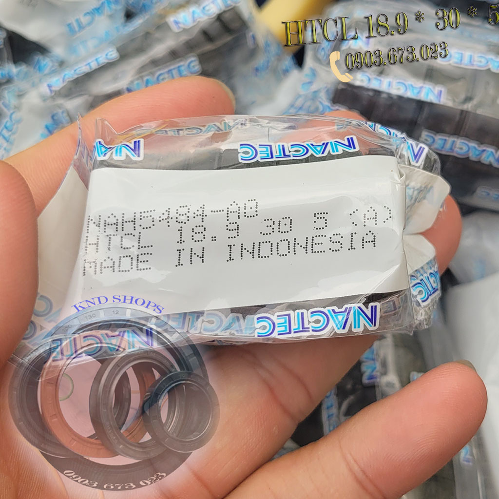 Phớt dầu mâm điện xe Honda Dream Wave Future, bộ gioăng phốt mâm lửa chính Hãng hiệu NACTEC HTCL 18.9*30*5 và OEM HTCL 18.9*30*5 | KND Shops