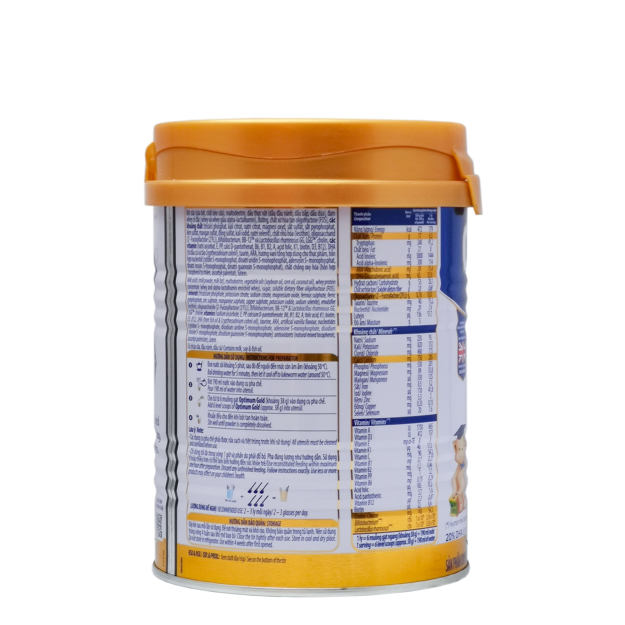 Sữa Bột Vinamilk Optimum Gold 3 - Hộp 400g (Cho trẻ 1~2 tuổi)