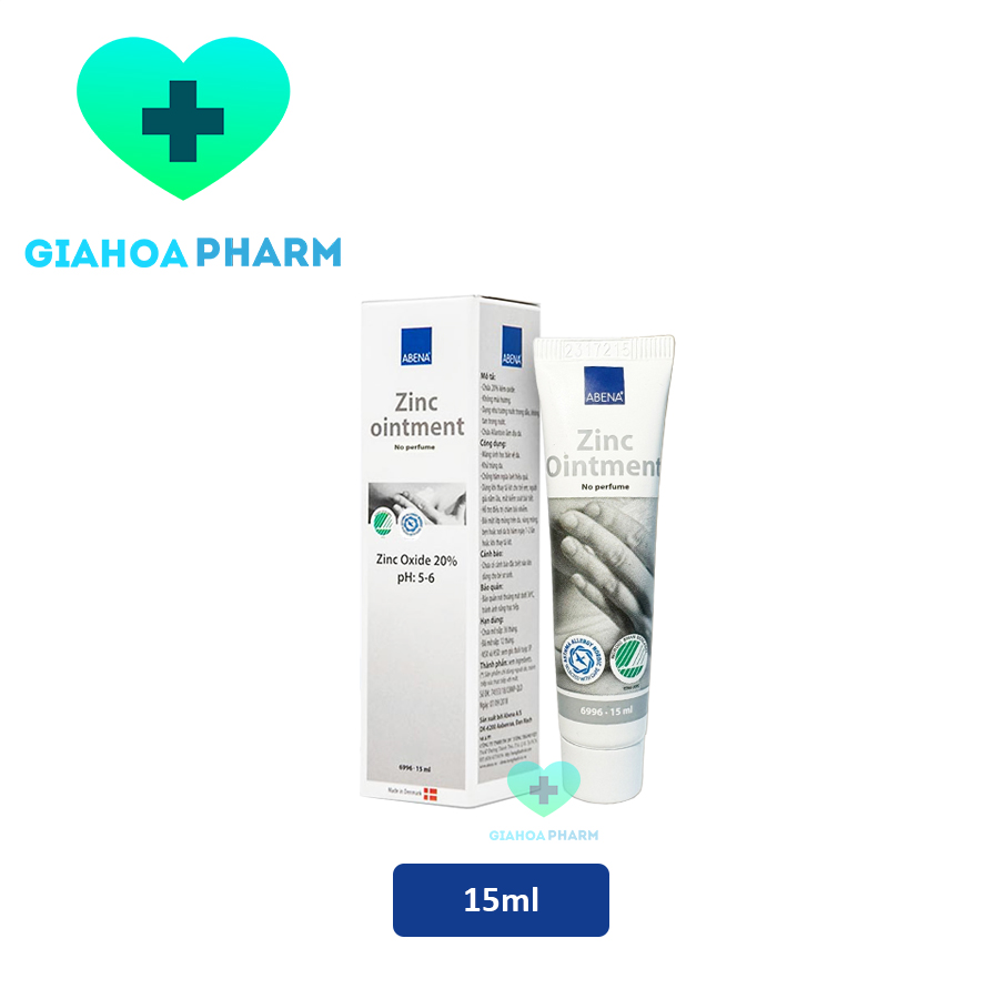 Abena Zinc Ointment 15ml - Kem bôi đa năng, chống hăm tã, dịu da, mau lành vết thương, bỏng da, cháy nắng, vảy nến