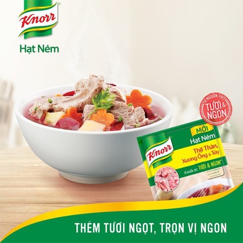 hoàn tiền 15%[DATE 12/2024][HỎA TỐC] Hạt Nêm Knorr Thịt Thăn, Xương Ống và Tủy Bổ Sung Vitamin A 1.8Kg