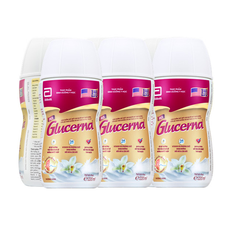 (HSD T12-2024) COMBO Thùng 30 Chai Sữa Nước Glucerna AB 220ml.