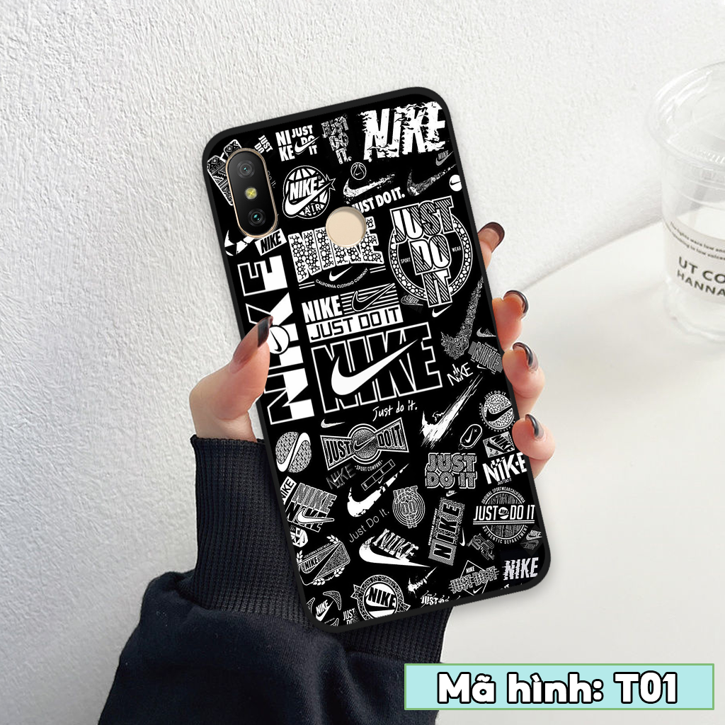 Ốp lưng xiaomi mi a2 lite / redmi 6 pro / mi a2 in hình nikee, off whitee thời trang