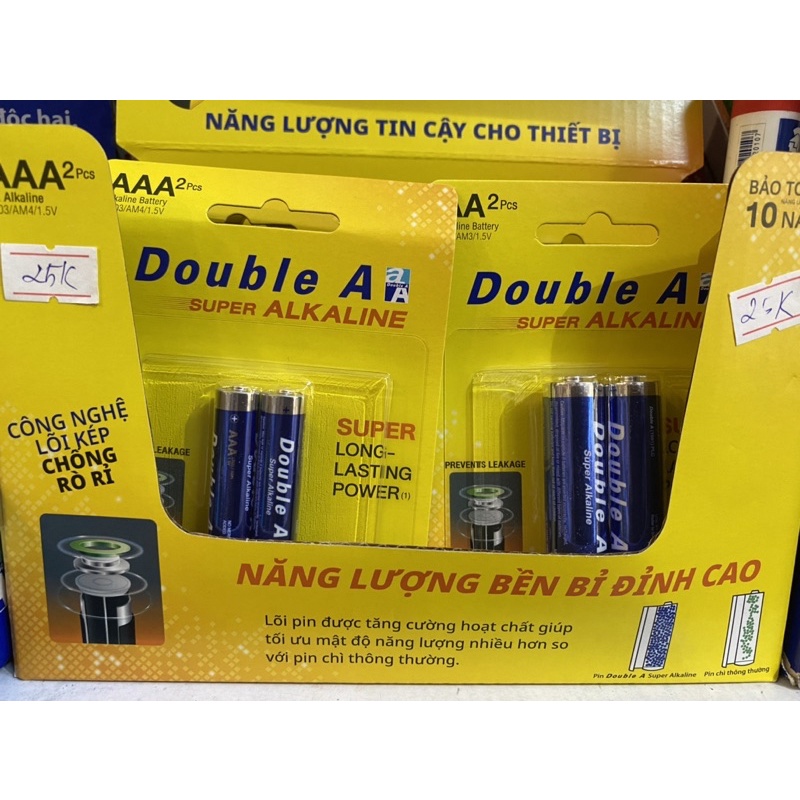 (2 Viên) Pin AA - AAA Double A Super Alkaline