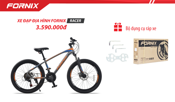 Xe đạp địa hình Fornix Racer (Kèm bộ dụng cụ lắp ráp) - Bảo hành 12 tháng