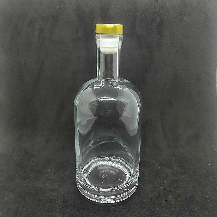 Glass bottle 500ML – CYLINDER shape VOD-KA design – 1 bottle (C11 pattern)