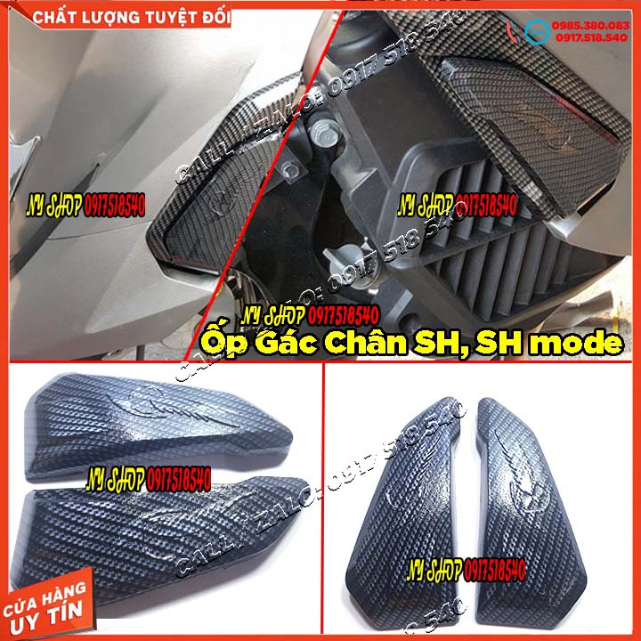 Ốp Gác Chân Nhỏ SH 2012 - SH 2020 - 2021 / SH Mode Sơn Carbon Bền Đẹp ( giá 1 cặp)