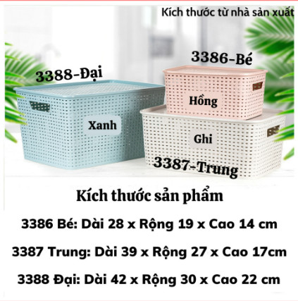 Rổ đan có nắp nhựa việt nhật